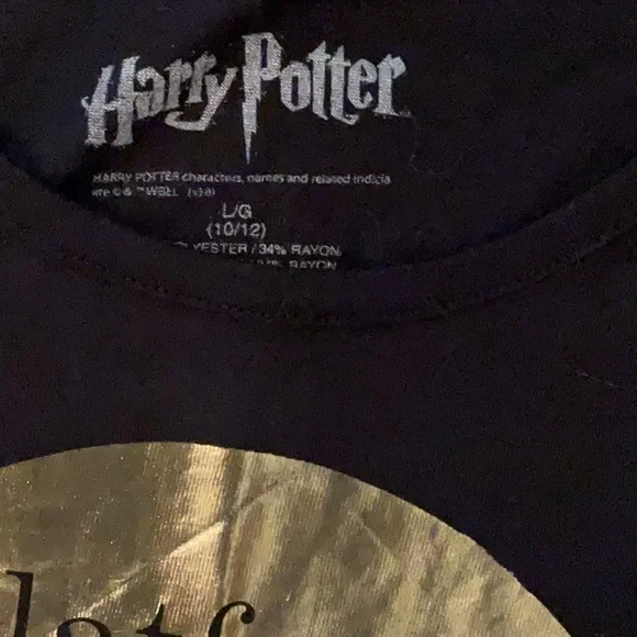 Black and Gold Harry Potter Tee - Picture 2 of 3